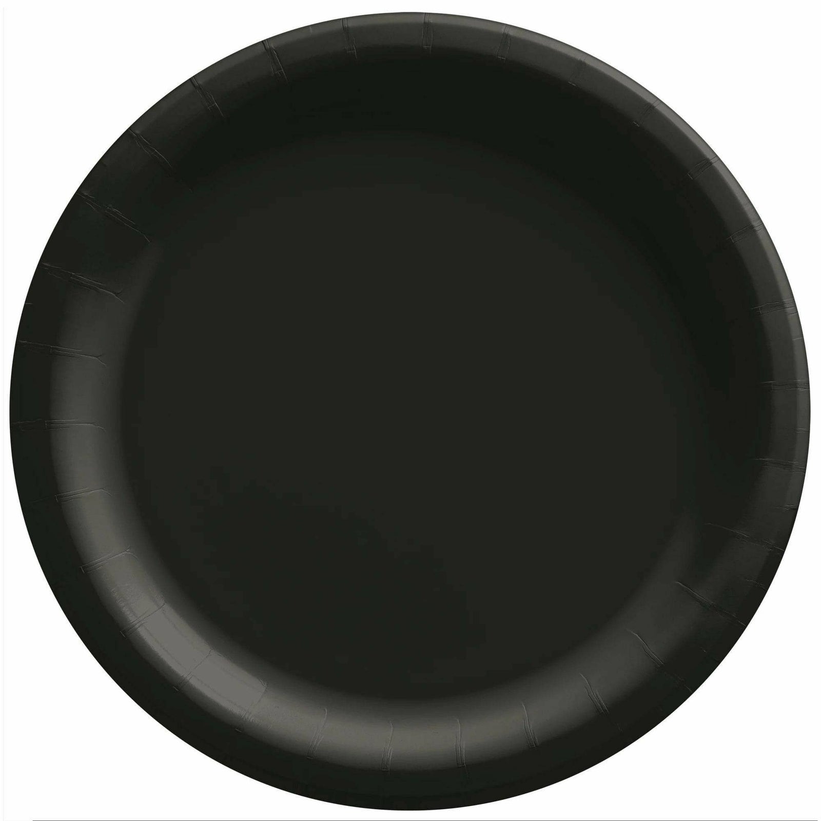 Amscan BASIC Jet Black - 8 1/2" Round Paper Plates, 20 Ct.