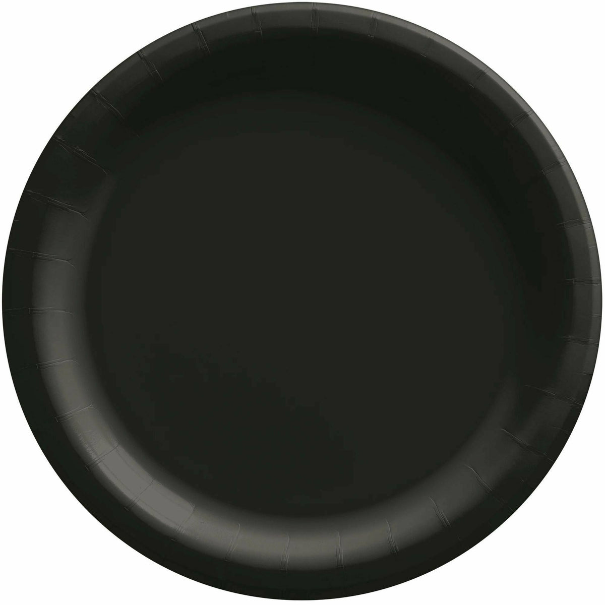 Amscan BASIC Jet Black - 8 1/2&quot; Round Paper Plates, 50 Ct.