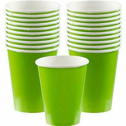 Amscan BASIC Kiwi Green Paper Cups 20ct