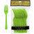Amscan BASIC Kiwi Green Premium Plastic Forks 20ct