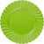 Amscan BASIC Kiwi Green Premium Plastic Scalloped Dinner Plates 12ct