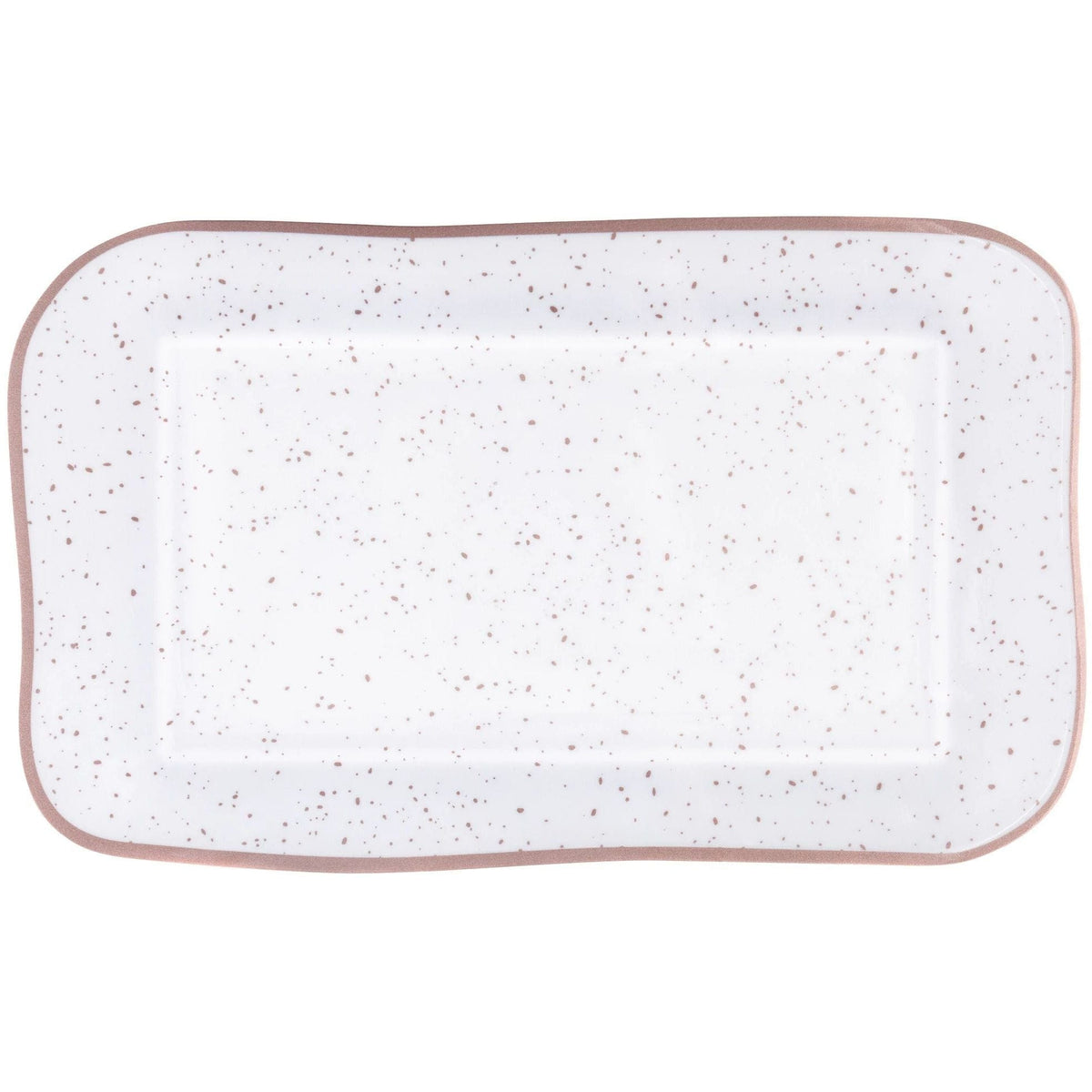 Amscan BASIC Large Melamine Rectangular Platter - Rose Gold Speckle