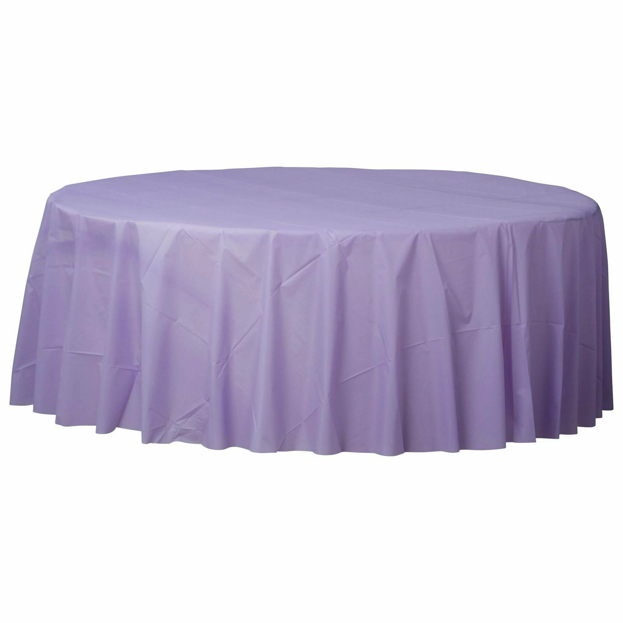 Amscan BASIC Lavender - 84" Round Plastic Table Cover