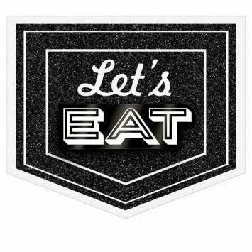 Amscan BASIC LET&#39;S EAT STANDING SIGN - H4