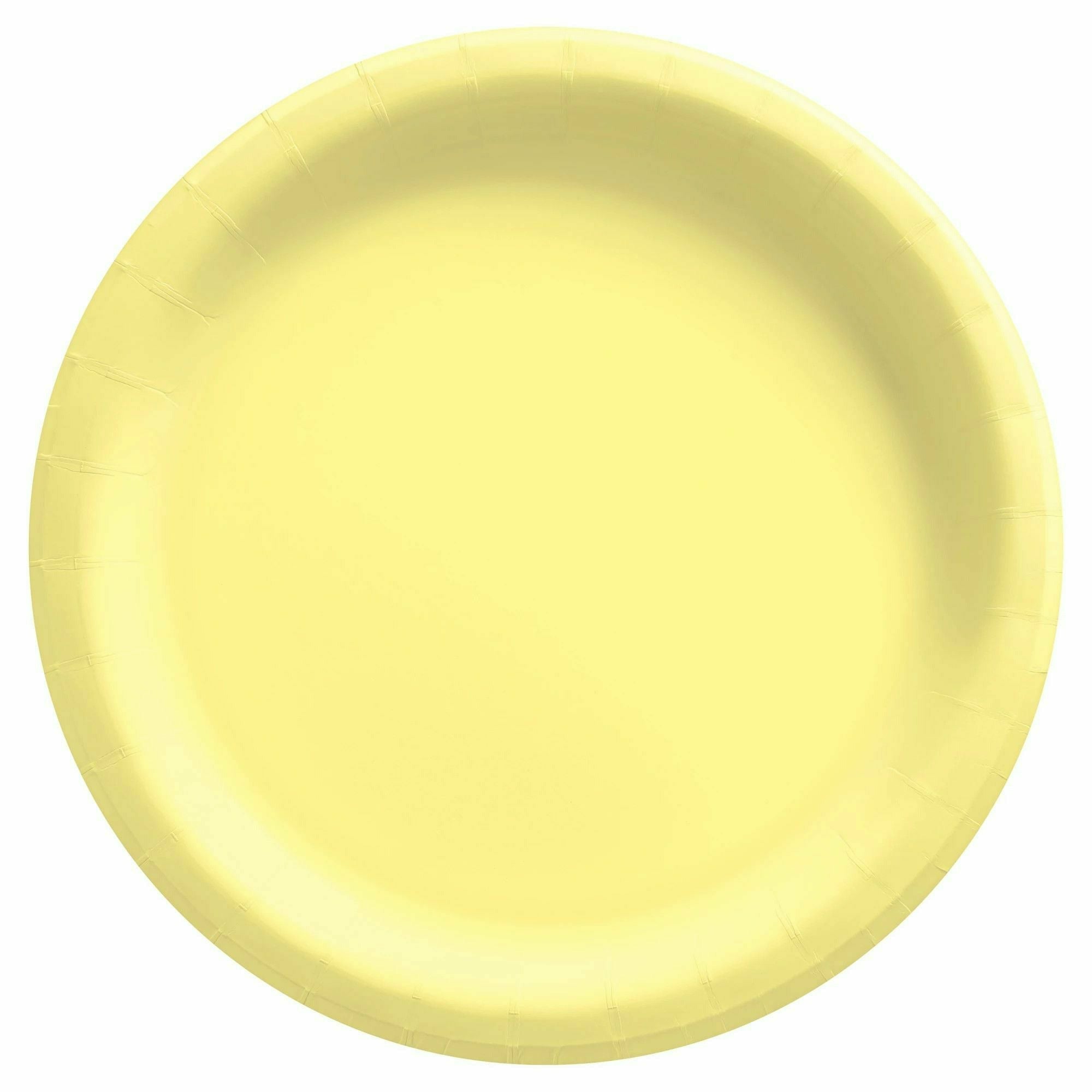 Amscan BASIC Light Yellow - 8 1/2" Round Paper Plates, 20Ct.