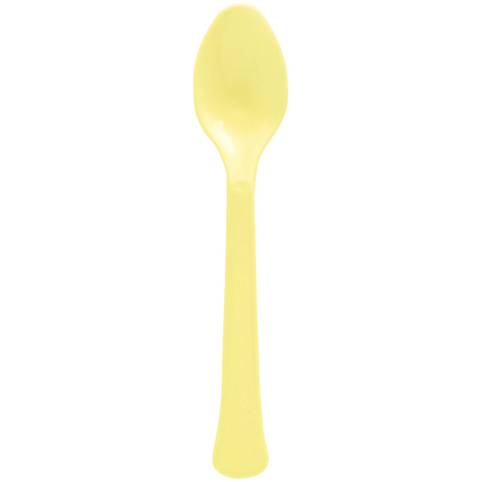 Amscan BASIC Light Yellow - Boxed, Heavy Weight Spoons, 20 Ct.