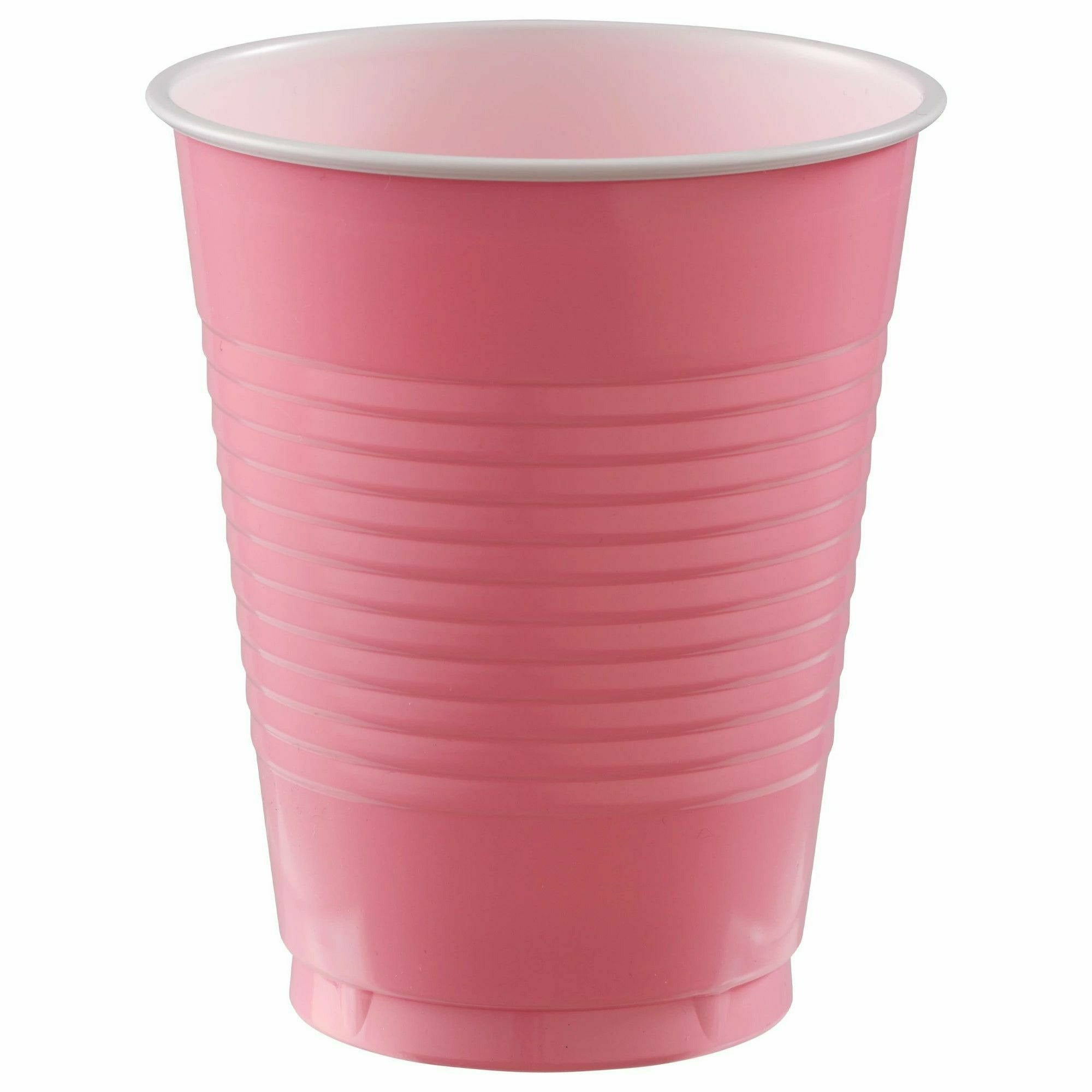 Amscan BASIC New Pink - 18 oz. Plastic Cups, 50 Ct.