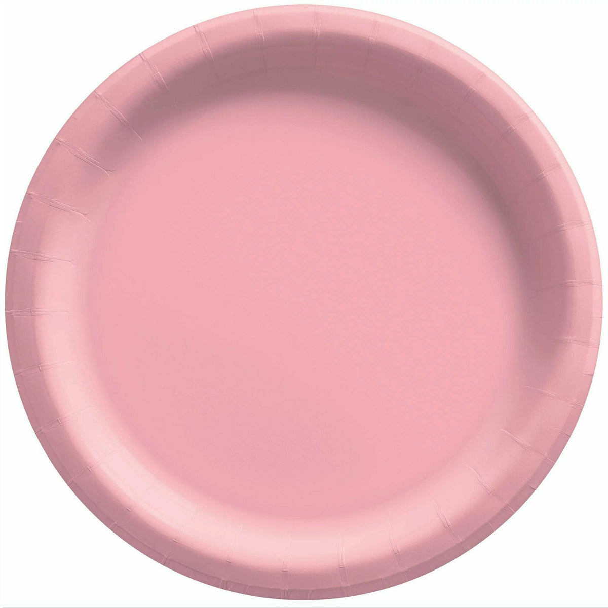 Amscan BASIC New Pink - 6 3/4&quot; Round Paper Plates, 50 Ct.