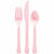 Amscan BASIC New Pink - Boxed, Heavy Weight Cutlery Asst., 80 Ct.