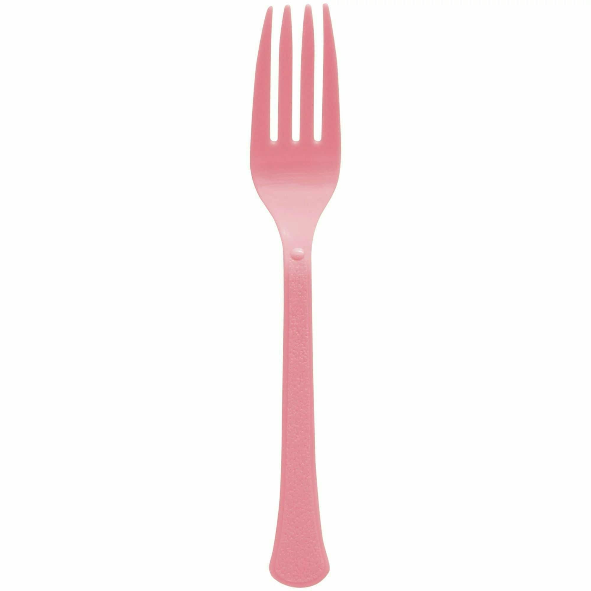 Amscan BASIC New Pink - Boxed, Heavy Weight Forks, 20 Ct.