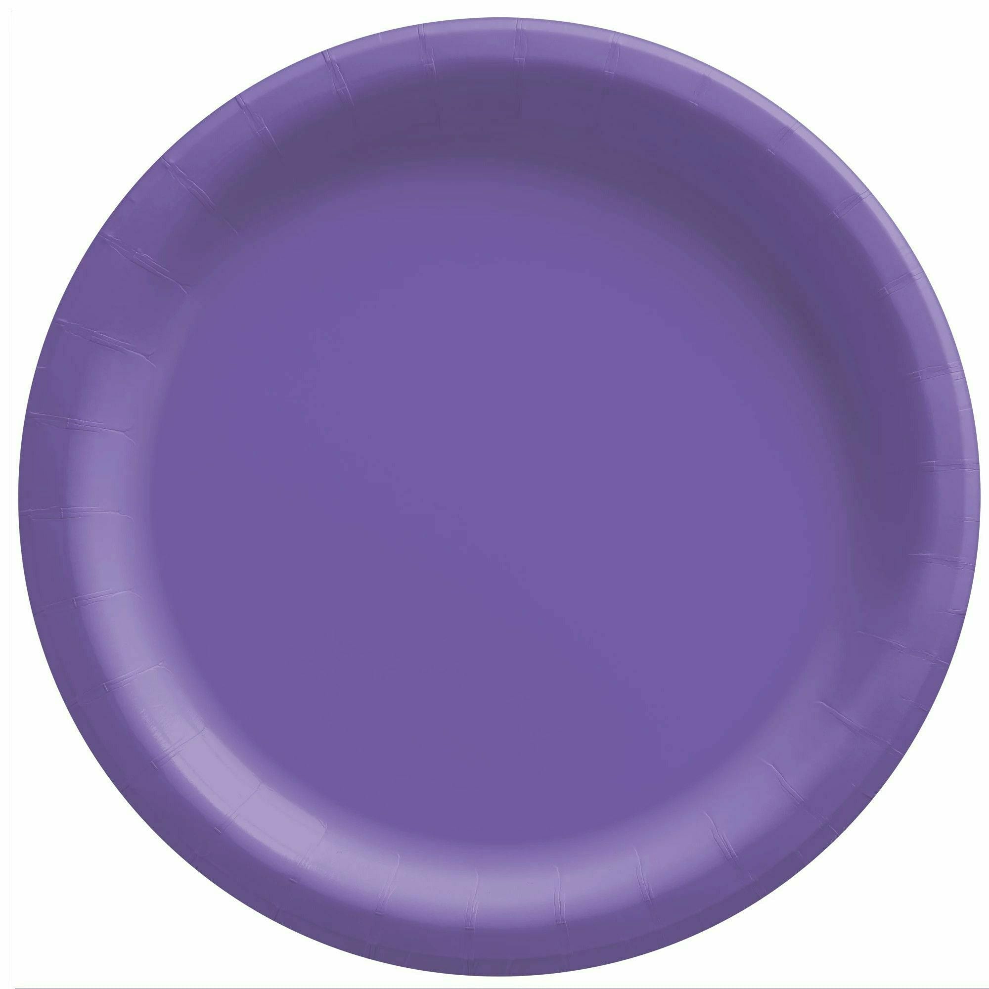 Amscan BASIC New Purple - 10" Round Paper Plates, 50 Ct.