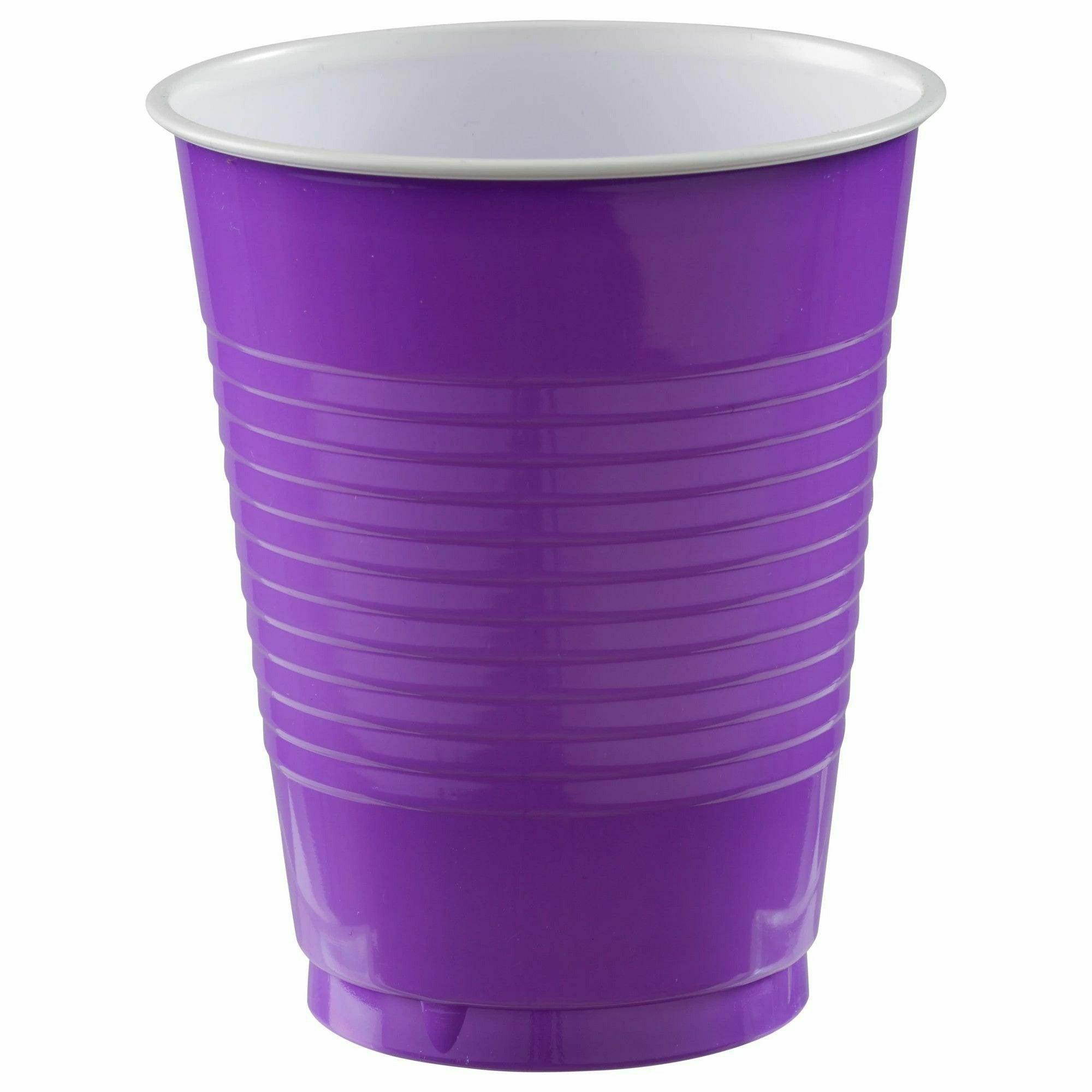 Amscan BASIC New Purple - 18 oz. Plastic Cups, 20 Ct.