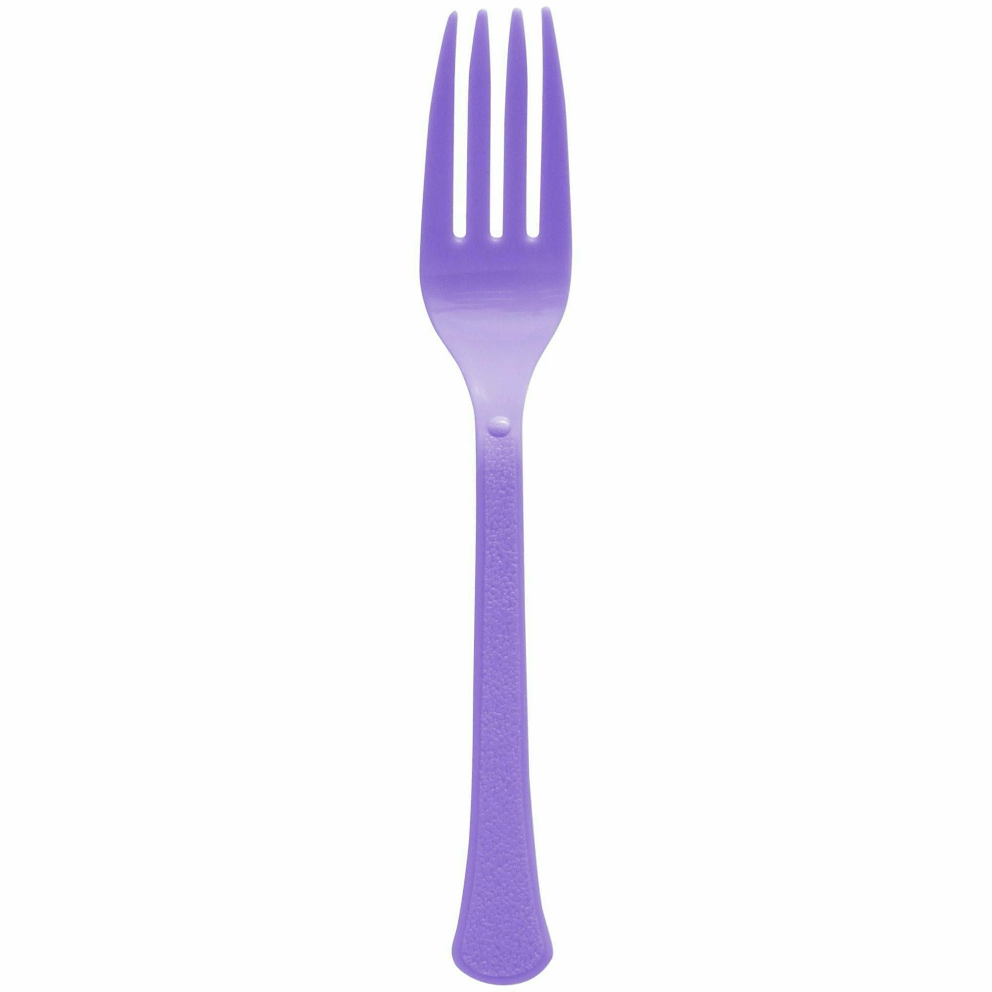 Amscan BASIC New Purple - Boxed, Heavy Weight Forks, High Ct.