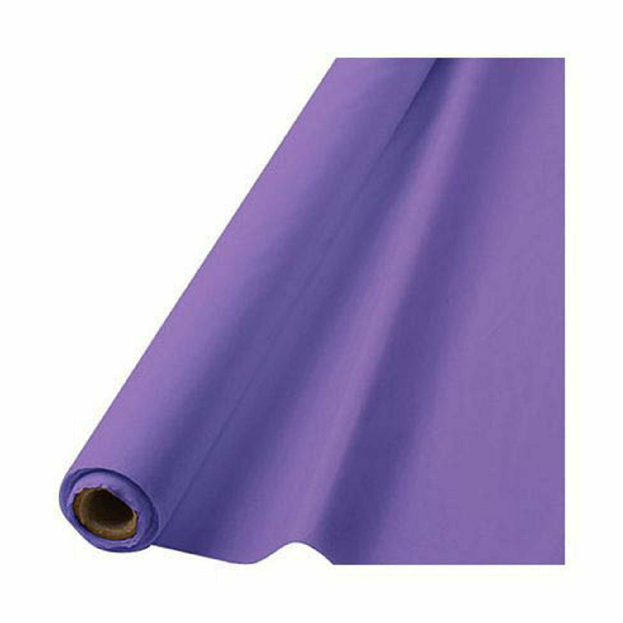 Amscan BASIC New Purple Plastic Table Cover Roll