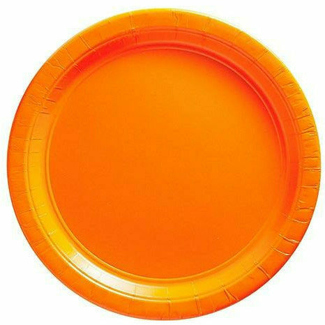 Amscan BASIC Orange Paper Lunch Plates 20ct