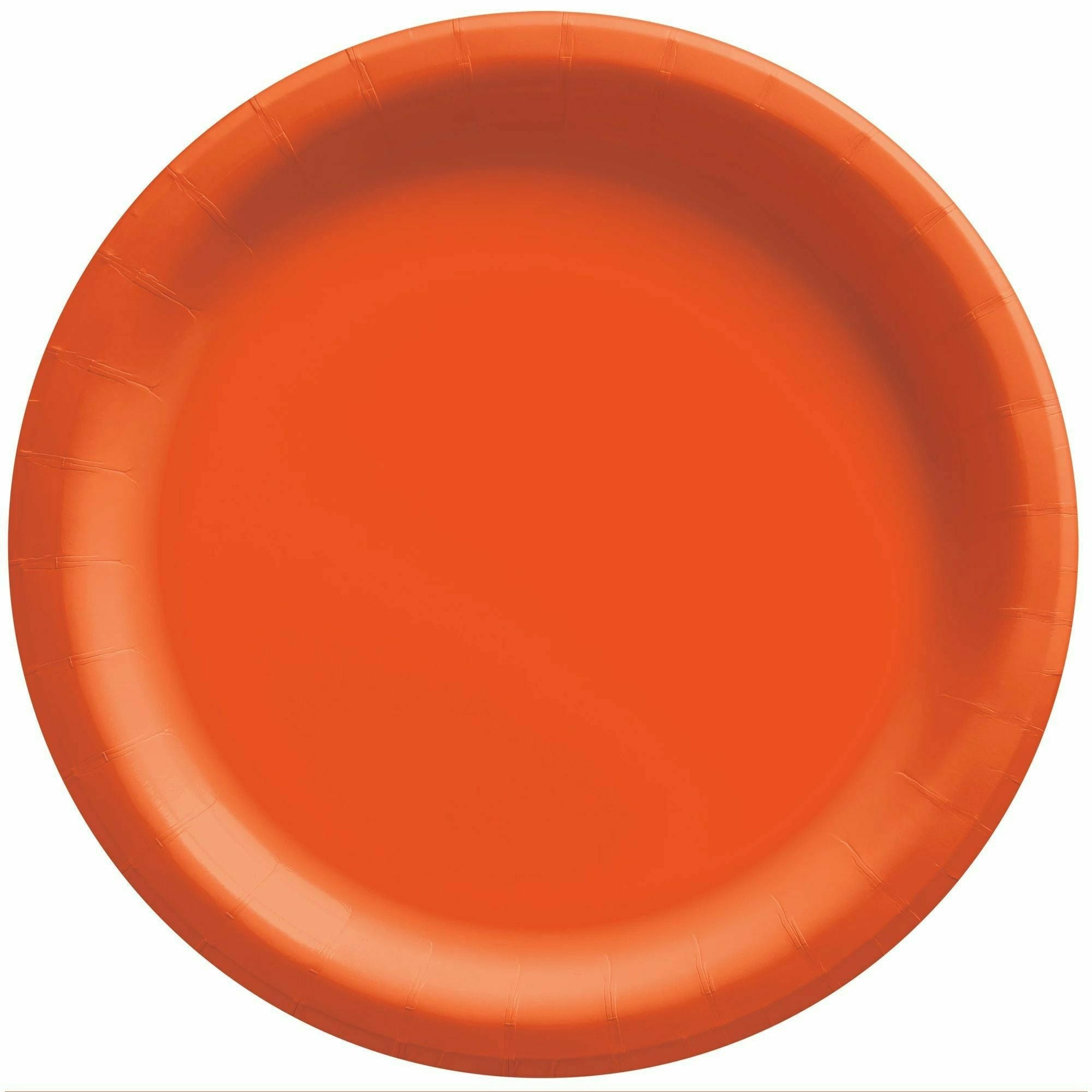Amscan BASIC Orange Peel - 10" Round Paper Plates, 50 Ct.