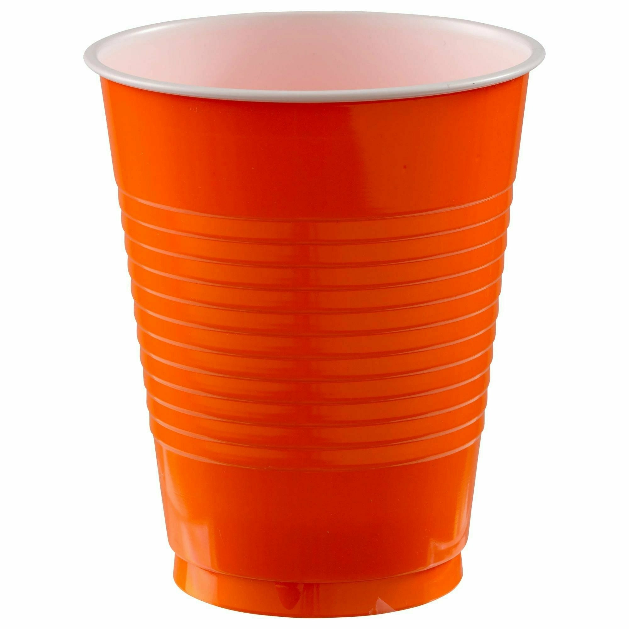 Amscan BASIC Orange Peel - 18 oz. Plastic Cups, 20 Ct.
