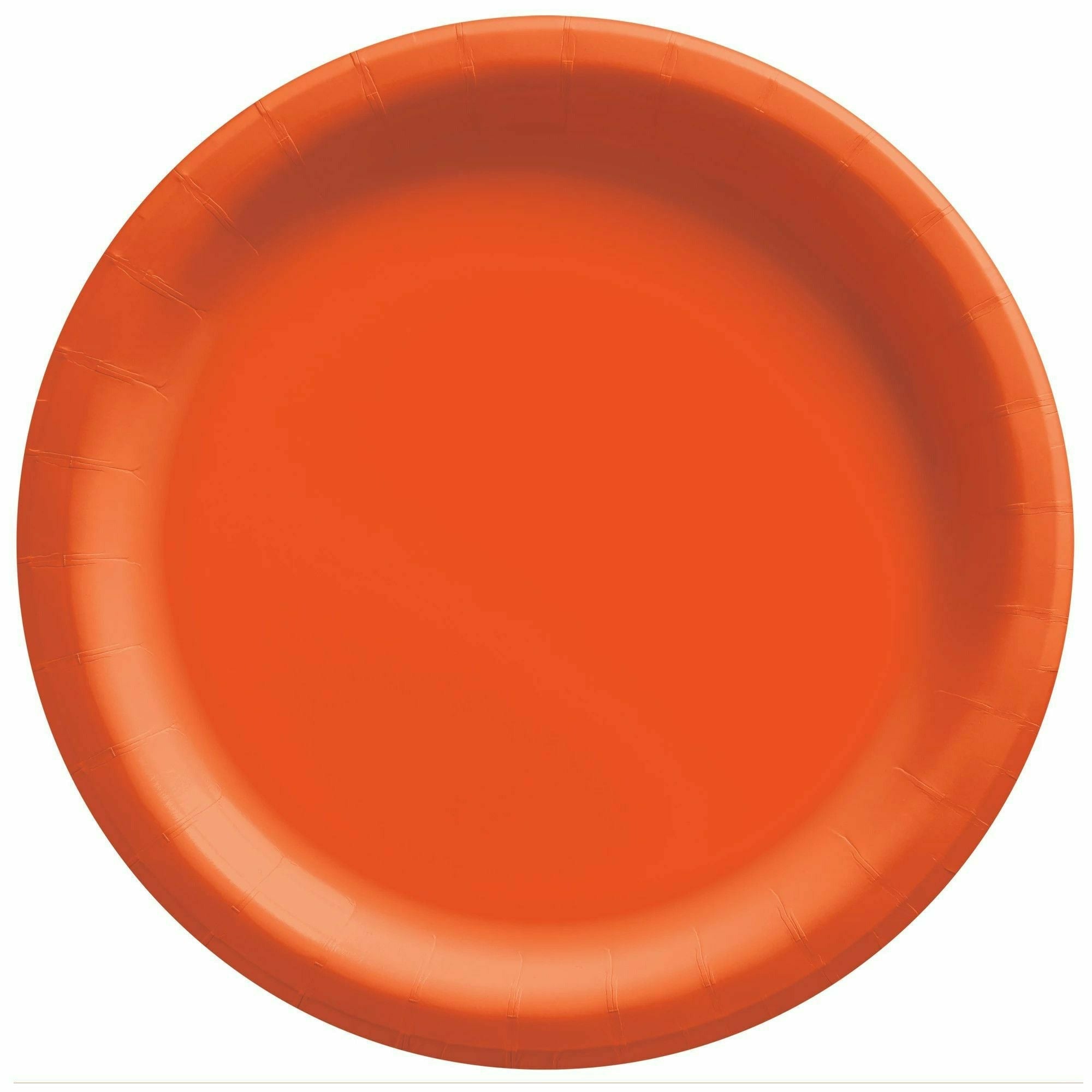 Amscan BASIC Orange Peel - 6 3/4" Round Paper Plates, 20 Ct.