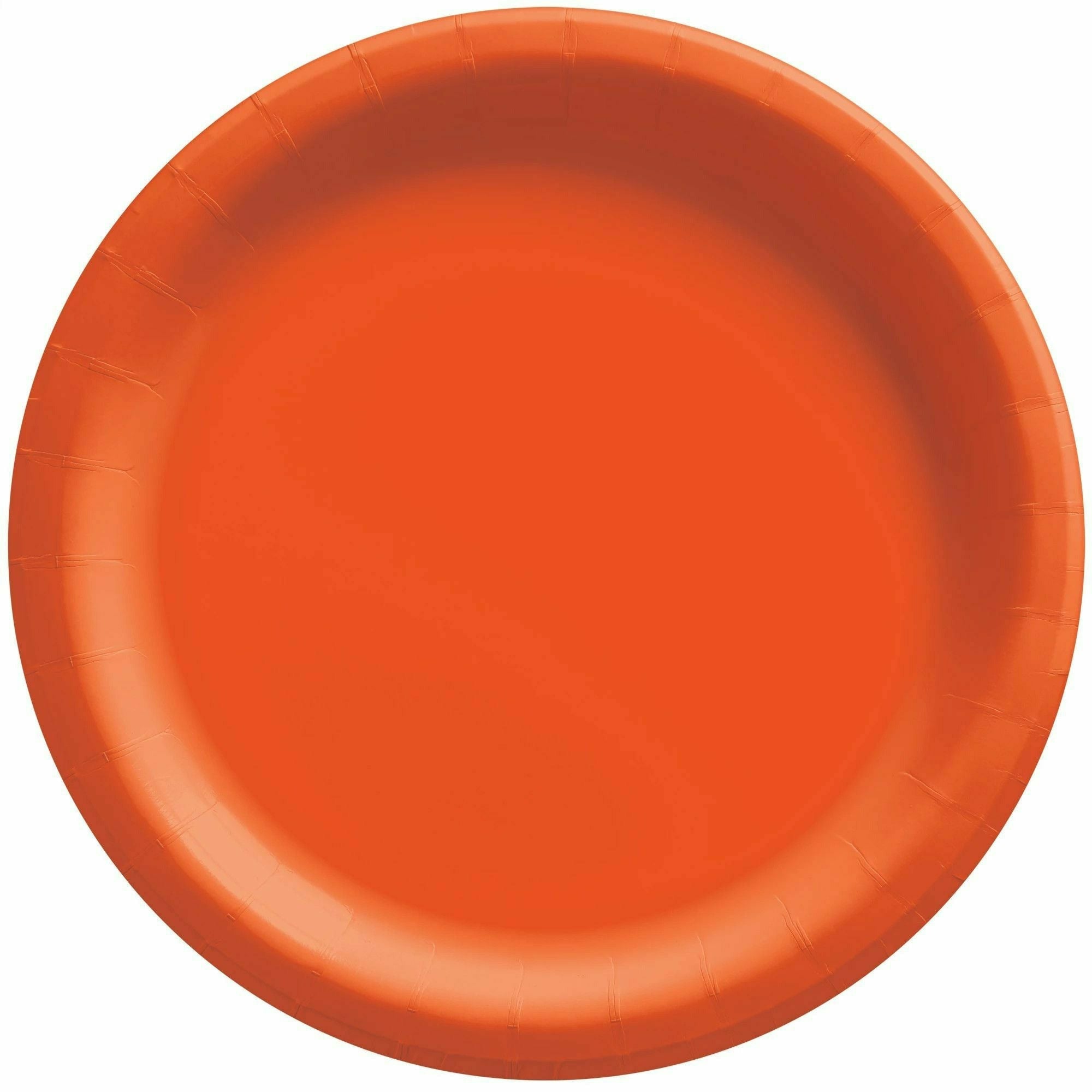 Amscan BASIC Orange Peel - 6 3/4" Round Paper Plates, 50 Ct.