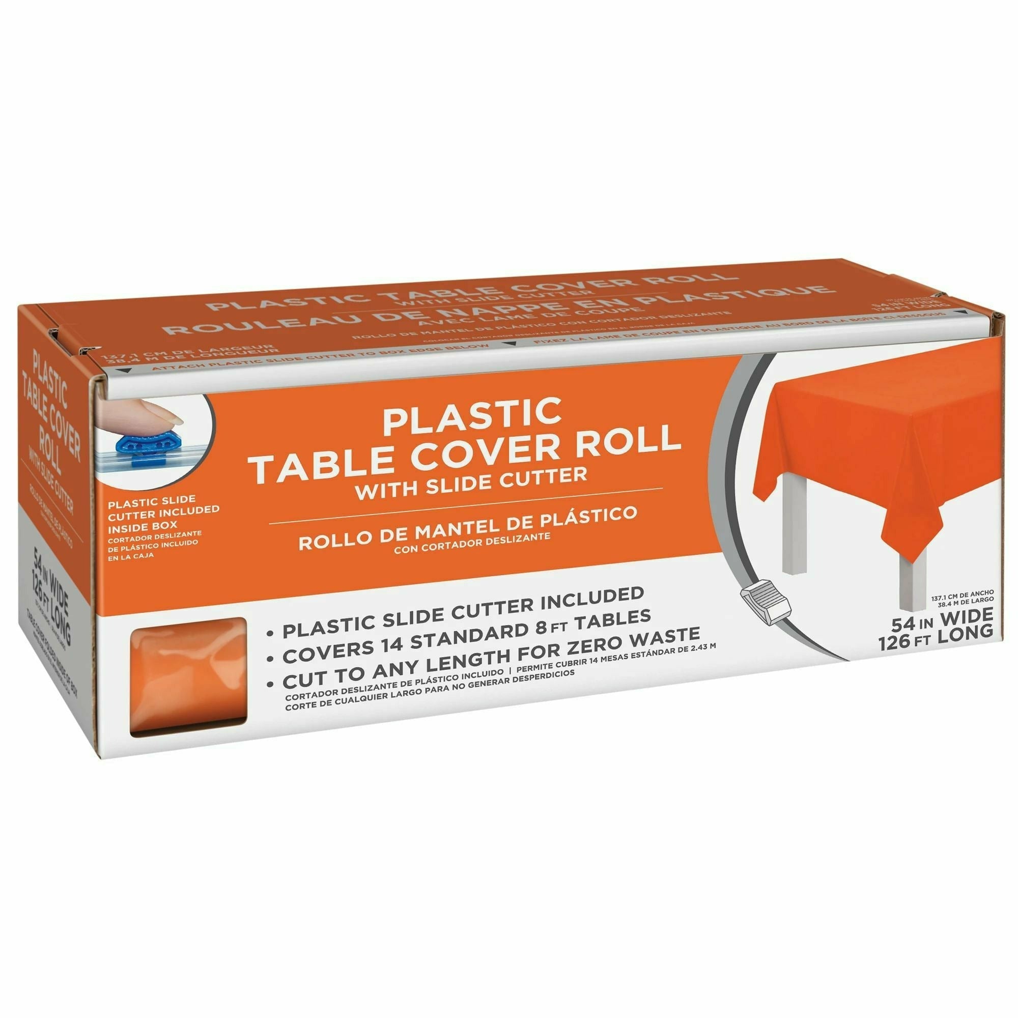 Amscan BASIC Orange Peel - Boxed Plastic Table Roll