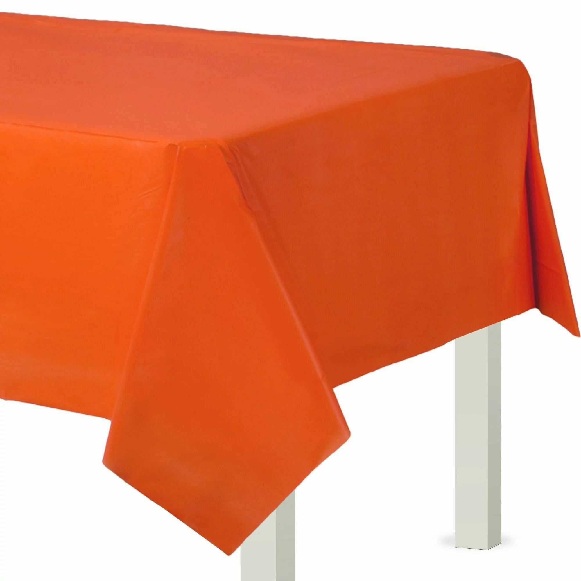 Amscan BASIC Orange Peel - Flannel Backed Table Cover