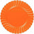 Amscan BASIC Orange Premium Plastic Scalloped Dinner Plates 12ct