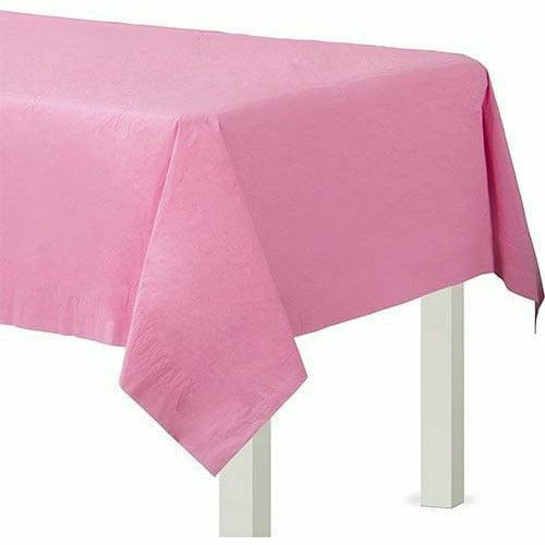 Amscan BASIC Pink 3-Ply Paper Table Cover, 54" x 108"