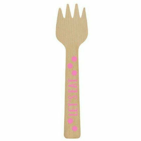 Amscan BASIC PINK MINI WOODEN FORKS