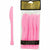 Amscan BASIC Pink Premium Plastic Knives 20ct