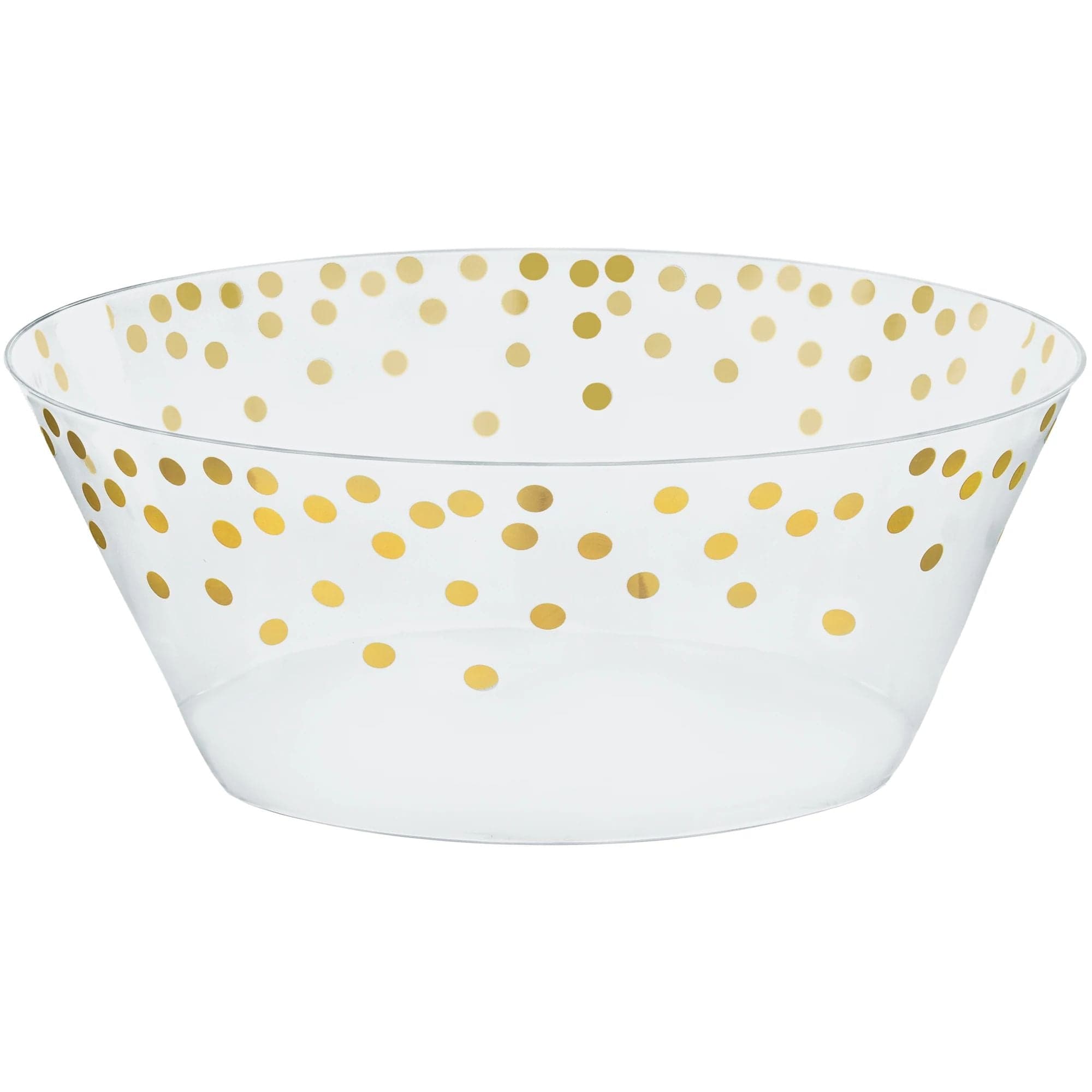 Amscan BASIC Plastic Serving Bowl Small -Gold Dots