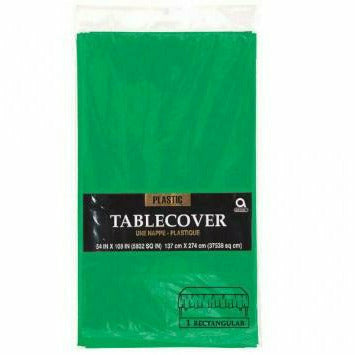 Amscan BASIC Plastic Table Cover 54x108 Festive Green