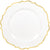Amscan BASIC Premium 10 1/2" Ornate Plastic Plate w/ Gold Trim