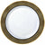 Amscan BASIC Premium 10 1/4" Hot-Stamped Plastic Plate Gold Stripe