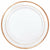 Amscan BASIC Premium 10 1/4" Plastic Plate with Rose Gold Trim