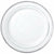 Amscan BASIC Premium 10 1/4" Plastic Plate with Sliver Trim