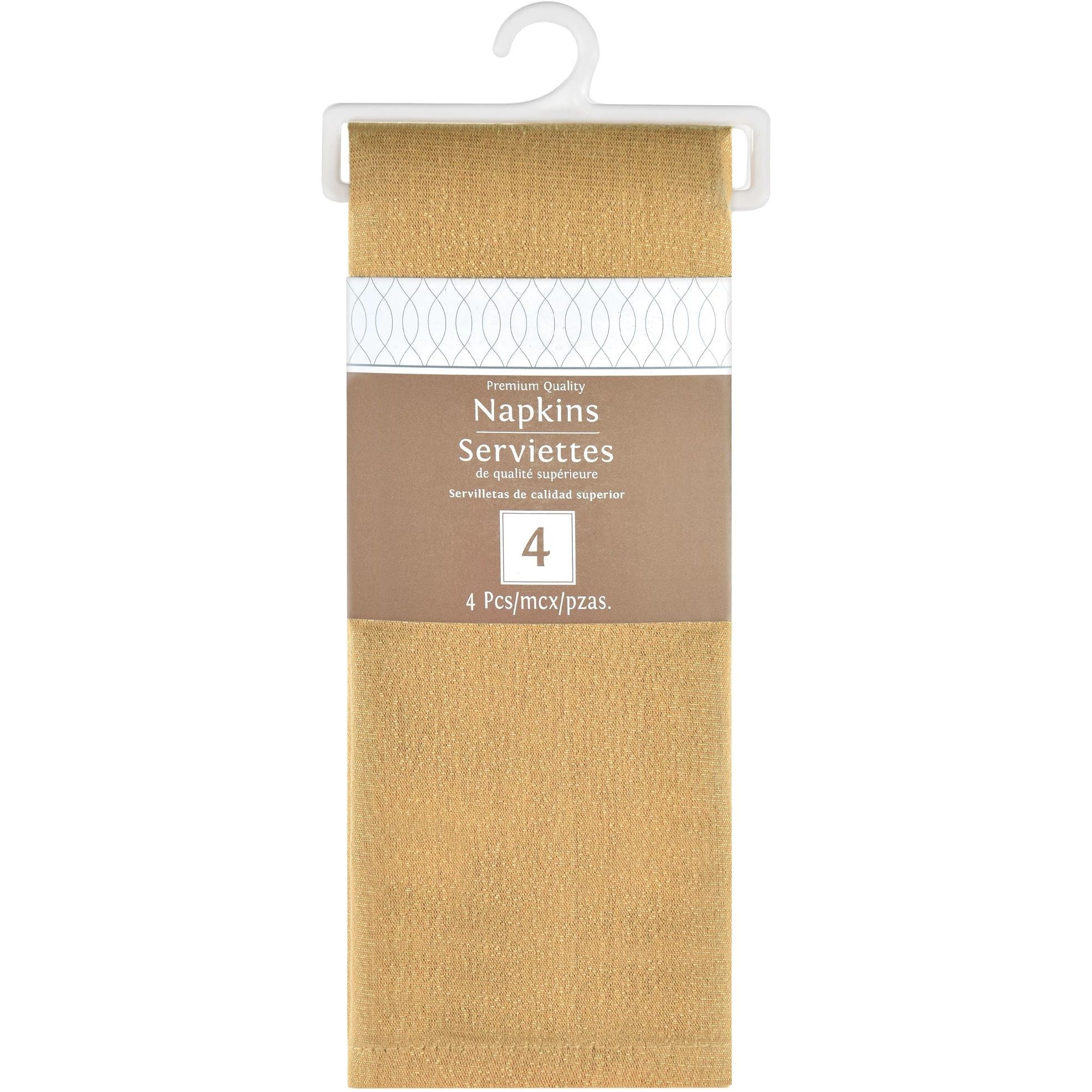 Amscan BASIC Premium Fabric Napkin - Gold
