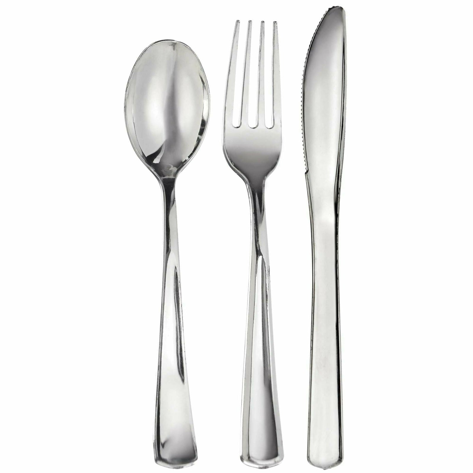 Amscan BASIC Premium Metallic Assorted Cutlery Classic Handle - Silver