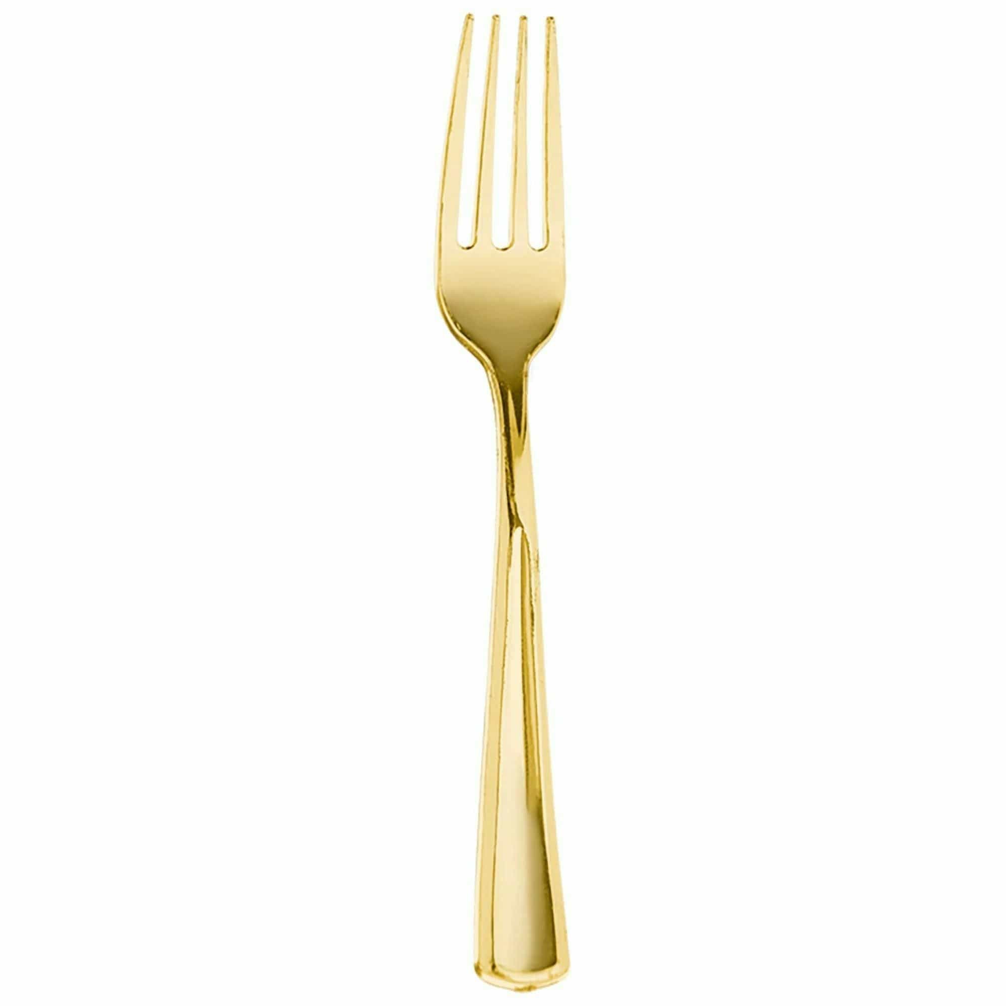 Amscan BASIC Premium Metallic Fork - Gold
