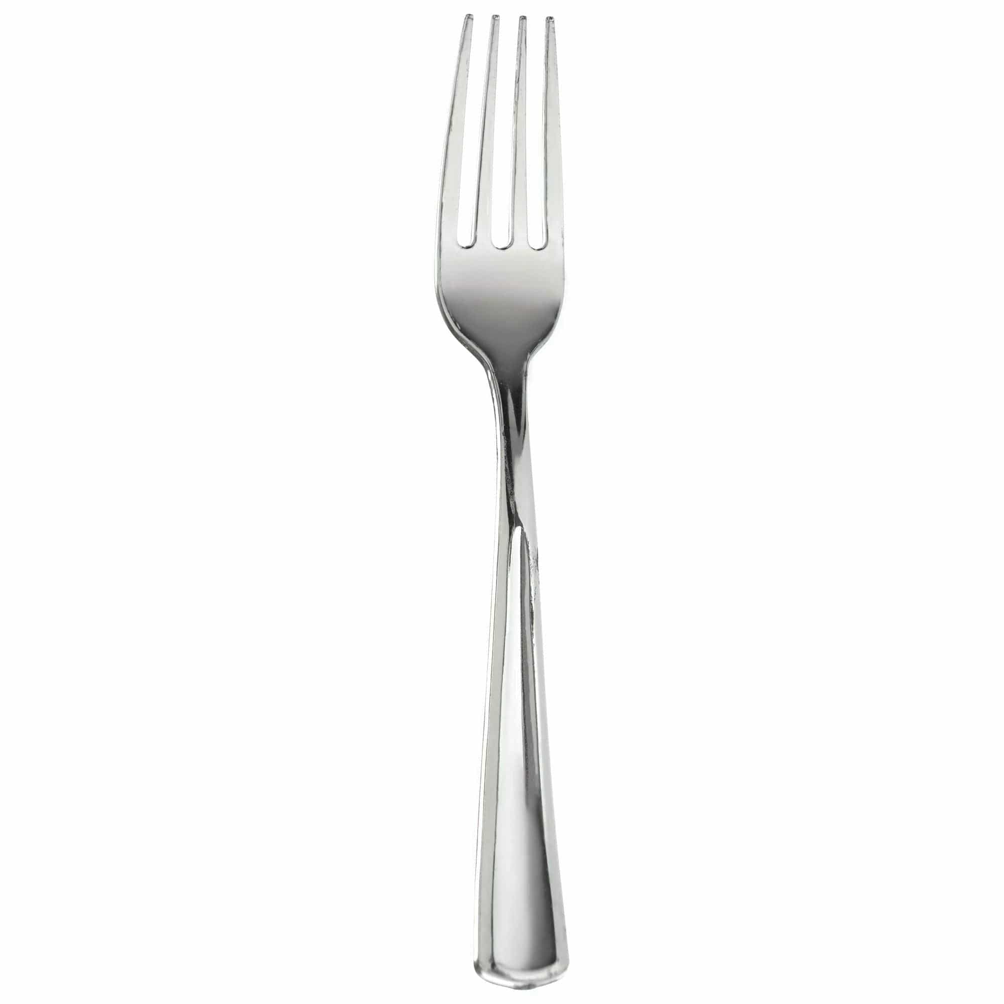Amscan BASIC Premium Metallic Fork - Silver