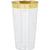 Amscan BASIC Premium Plastic Tumblers - Clear w/Gold Trim