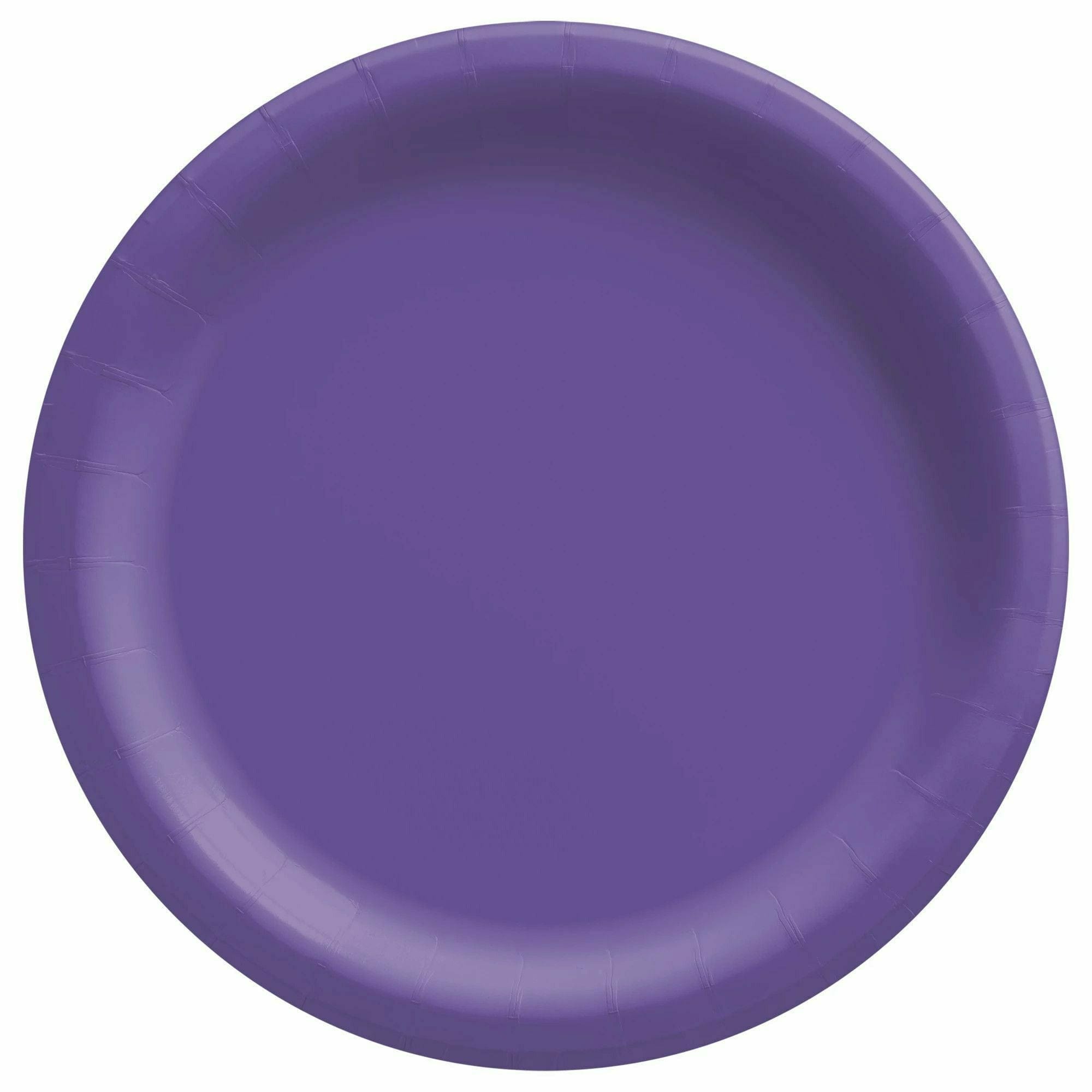 Amscan BASIC Purple - 6 3/4" Round Paper Plates, 20 Ct.