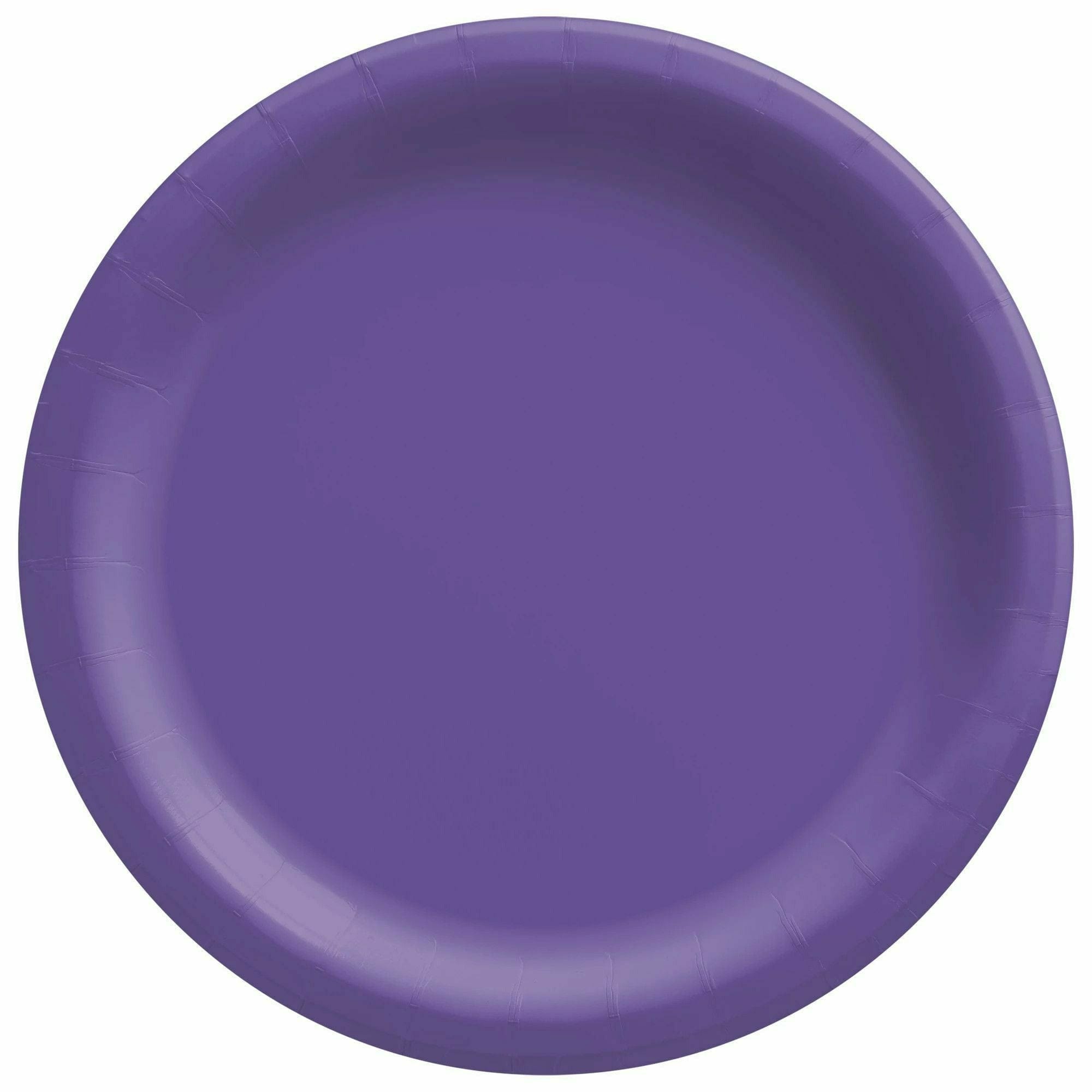 Amscan BASIC Purple - 8 1/2" Round Paper Plates, 20 Ct.