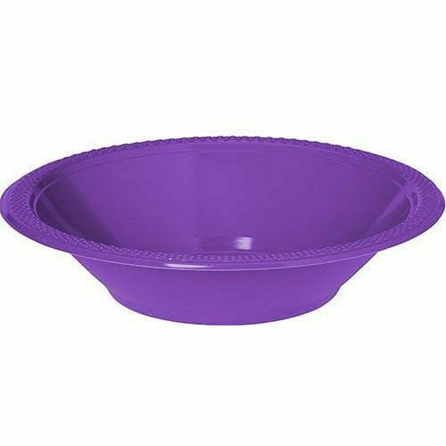 Amscan BASIC Purple Plastic Bowls 20ct