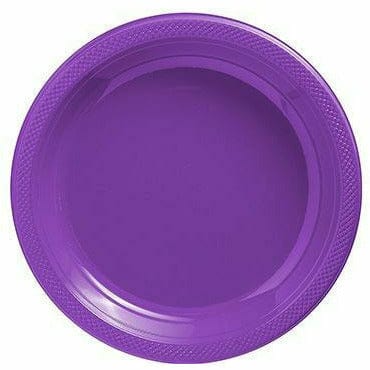 Amscan BASIC Purple Plastic Dessert Plates 20c