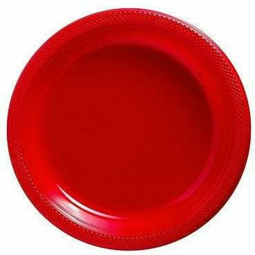 Amscan BASIC Red Plastic Dessert Plates 20ct