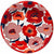 Amscan BASIC Red Poppy Lunch Plates 8ct