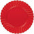 Amscan BASIC Red Premium Plastic Scalloped Dinner Plates 12ct