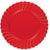 Amscan BASIC Red Premium Plastic Scalloped Lunch Plates 12ct