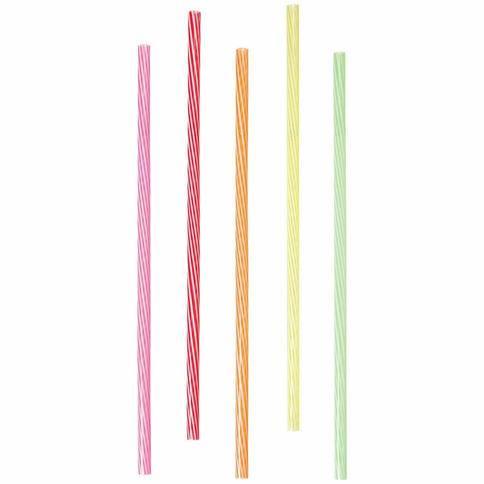 Plastic Squiggle Silly Straws, Assorted, 8ct 