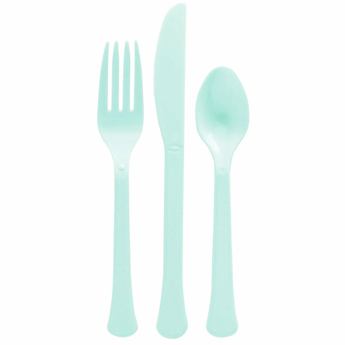 Amscan BASIC Robin&#39;s Egg Blue - Boxed, Heavy Weight Cutlery